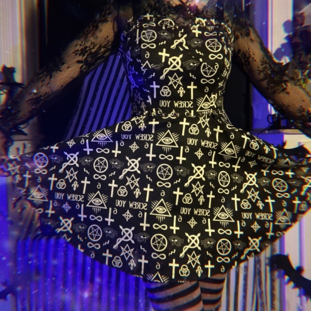 Studded rat baby dress with adjustable straps